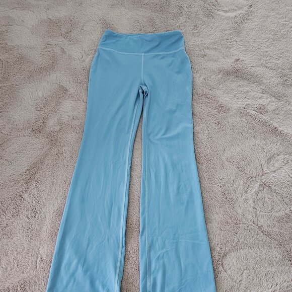 Girls Leggings Bundle S: M (8-10) Black, Aqua & Pale Blue Wide-Leg Active Pants - Picture 3 of 10